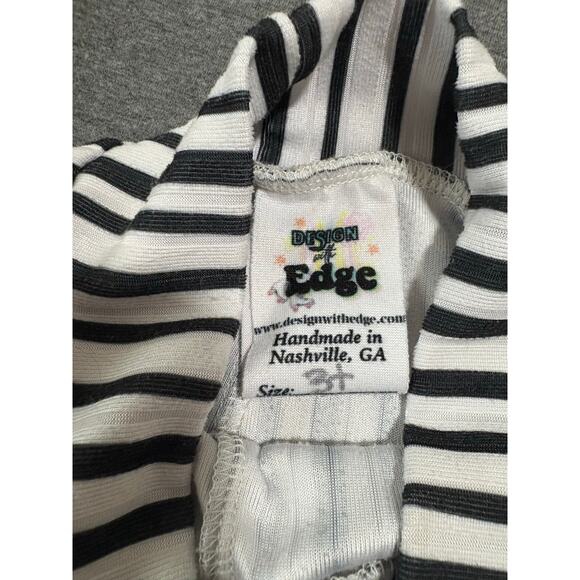 Design With Edge | Children's Kid's Girl's Black White Striped Shorts  | 3T - Picture 3 of 3